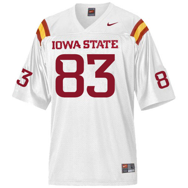 Iowa State Cyclones Men's #83 DeShawn Hanika Nike NCAA Authentic White College Stitched Football Jersey MF42M74ES